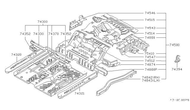 1982 Nissan Sentra  Member Diagram for 7563001A00