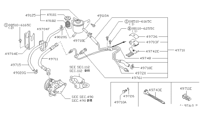 1987 Nissan Stanza  Hose Pump Diagram for 4971020R10