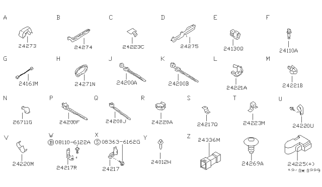 1992 Nissan Stanza  Link-FUSIBLE Diagram for 2402242L00