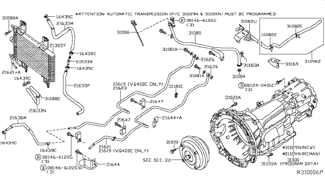 2010 Nissan Pathfinder  Tube-Joint Diagram for 21533EA50B