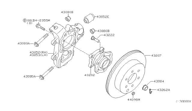 2005 Nissan Pathfinder  Housing Rear Axle RH Diagram for 43018EA500