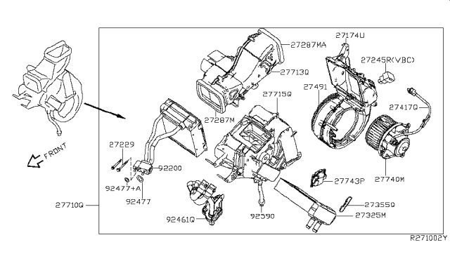 2009 Nissan Pathfinder  Actuator Assembly Diagram for 27743ZZ50A