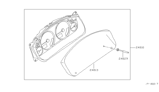 2010 Nissan Pathfinder Speedometer Instrument Cluster Diagram for 24810ZL90B