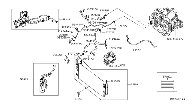 2019 Nissan Leaf  Condenser & Liquid Tank Assy Diagram for 921005SA0A