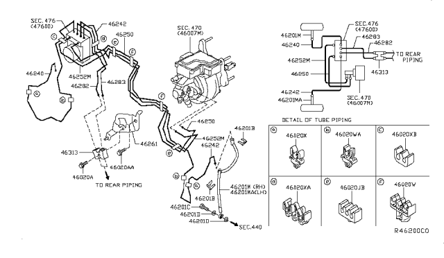 2019 Nissan Leaf  Clamp Diagram for 462891JB0A