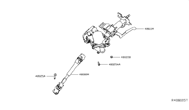 2019 Nissan Leaf  Control Unit & Motor Assembly-Eps Diagram for 488115SA0B