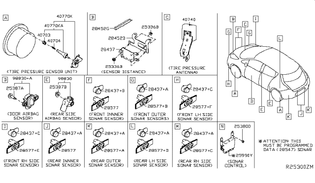 2019 Nissan Leaf  Cover Diagram for 285333WU1A