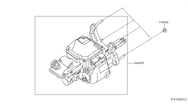 2019 Nissan Leaf  Control Assembly-Brake Diagram for 460075SA1A