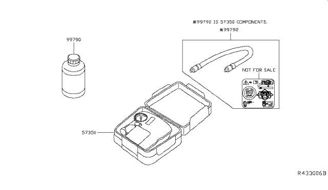 2018 Nissan Leaf Tire Seal Kit Diagram for 997901NM4D