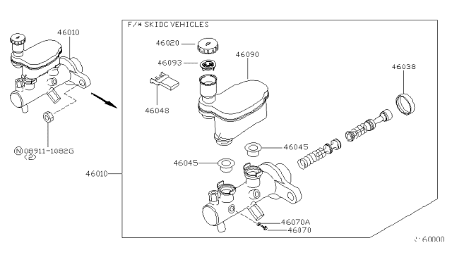 2006 Nissan Altima  Cap Assembly-Oil Reservoir Tank Diagram for 46020VE400