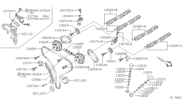 2004 Nissan Altima  Spring-Valve, Outer Diagram for 132033Z005