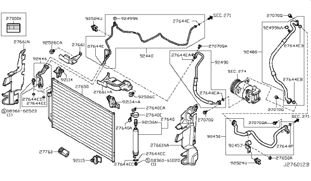 2008 Nissan Murano Sensor Assy-Ambient Diagram for 27722AL500