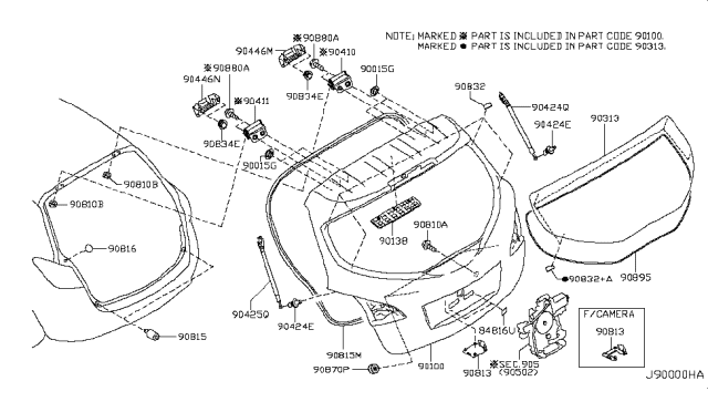 2013 Nissan Murano Rubber DUM Seal Diagram for G271689901