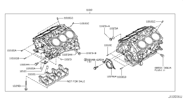 2010 Nissan Murano  Plug-Taper Diagram for 1105131U2A
