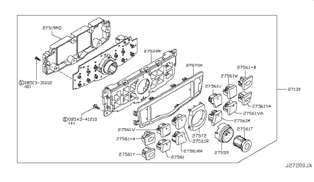 2010 Nissan Murano  Panel-FINISHER Diagram for 275721AA0A