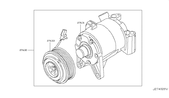 2010 Nissan Murano Compressor - Cooler Diagram for 92600JP00C