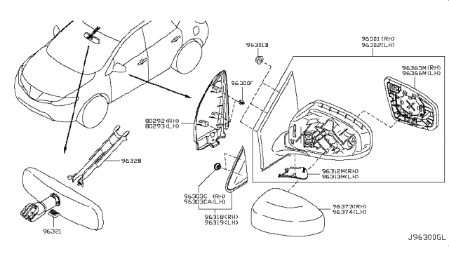 2008 Nissan Murano  Clip Diagram for 80287CY00A