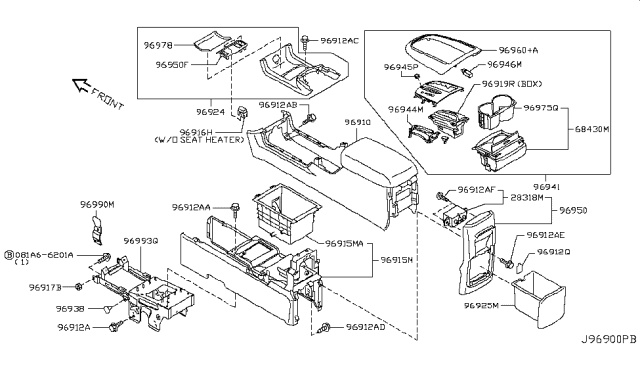 2011 Nissan Murano  Jack-Vtr Diagram for 283184P000