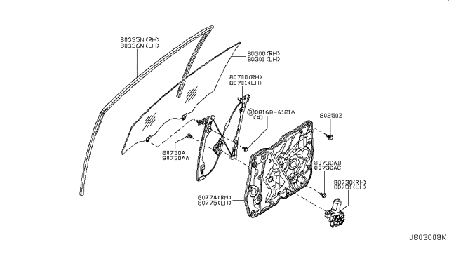2013 Nissan Murano Screw Diagram for 80729EG000