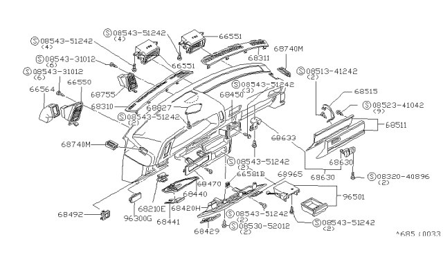 1980 Nissan 200SX Screw Tapping Diagram for 0853052012
