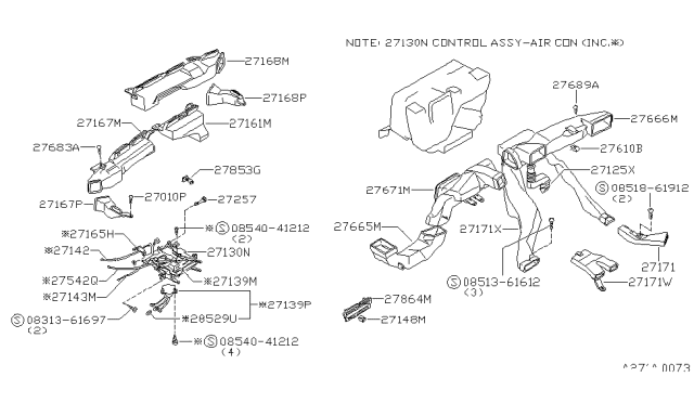 1981 Nissan 200SX Screw Diagram for 0854041212