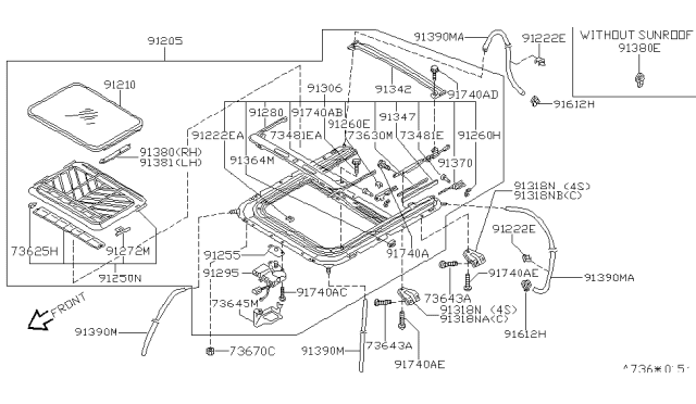 1995 Nissan Sentra Screw Diagram for 0143601171