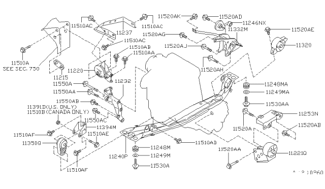 1996 Nissan 200SX  Bolt Diagram for 0112501881