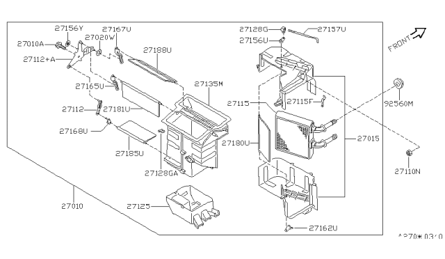 1997 Nissan Sentra  Grommet-Rubber Diagram for 9258078E00