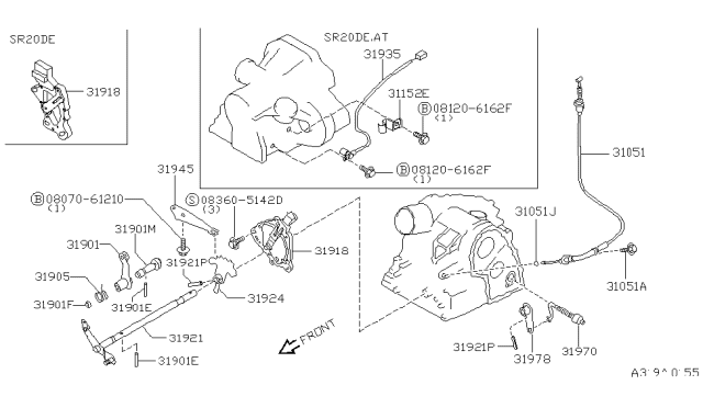 1996 Nissan 200SX  Plate Assembly-Rod Diagram for 3197831X04