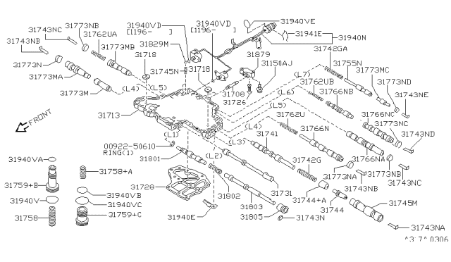 1998 Nissan Sentra  Bolt Diagram for 0112103701