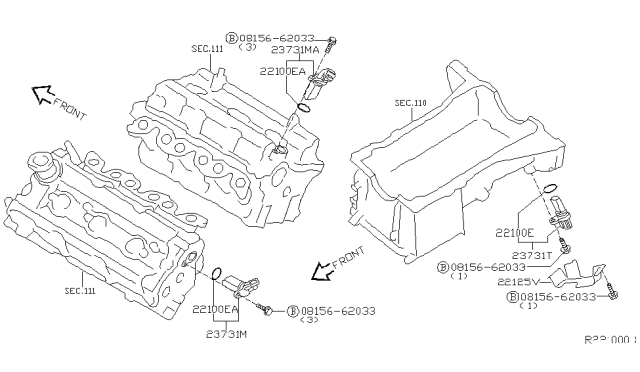 2007 Nissan Maxima CAMSHAFT Position Sensor Diagram for 23731AL61A