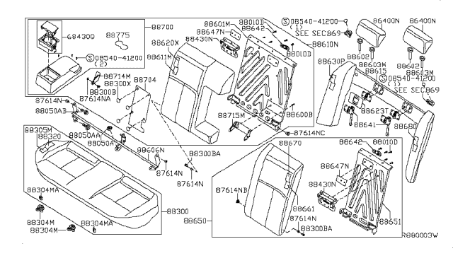 2006 Nissan Maxima Bolt Diagram for 01121N082U