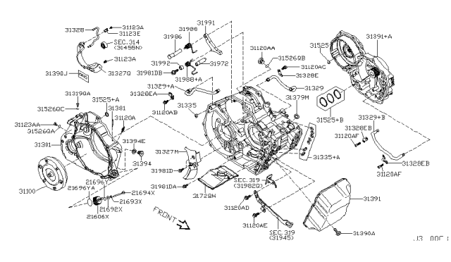 2007 Nissan Maxima  Converter Assembly-Torque Diagram for 311008Y001