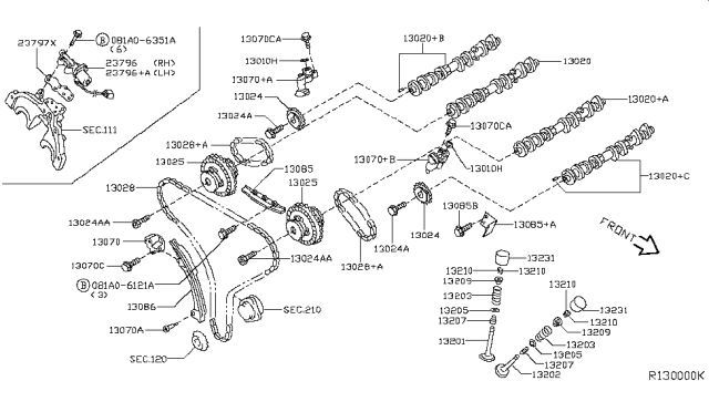2007 Nissan Maxima Valve Assembly-SOLENOID Diagram for 23796EA20B