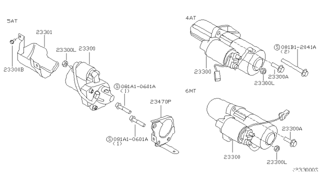 2004 Nissan Maxima  Motor Assy-Starter Diagram for 233008J115