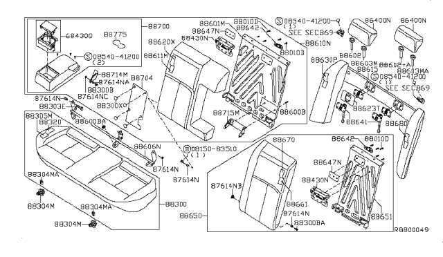 2006 Nissan Maxima Screw Diagram for 015560025U