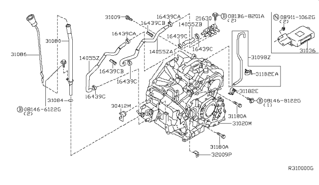 2007 Nissan Maxima Bolt Diagram for 31377JP00A