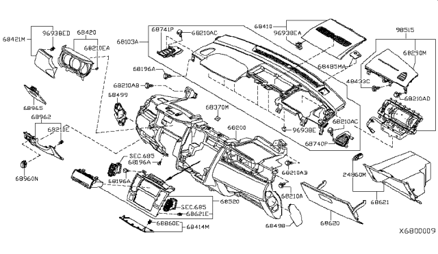 2012 Nissan Versa  Bolt Diagram for 98589EN00A