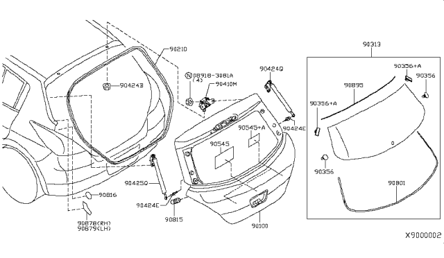 2007 Nissan Versa  Insulator Diagram for 90158ED00A