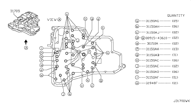 2011 Nissan Versa  Bolt Diagram for 313771XA04