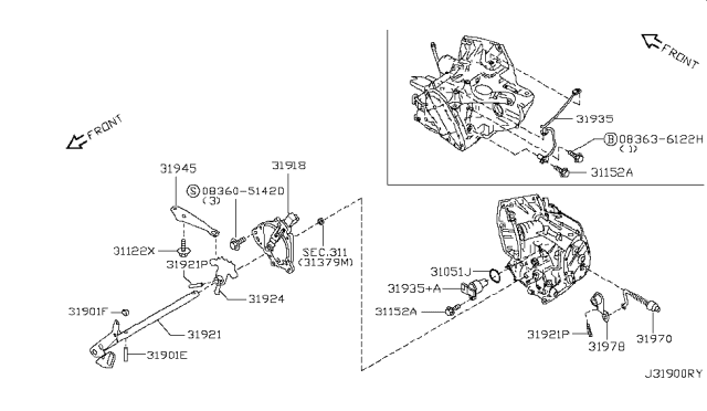 2010 Nissan Versa  Bolt Diagram for 313773SX0D