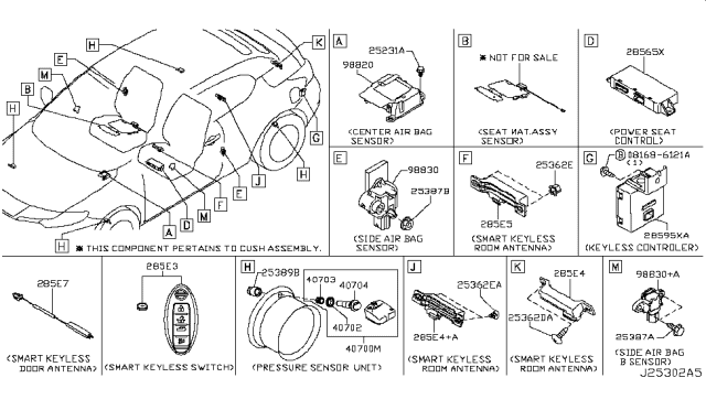 2013 Nissan Murano  Clip Diagram for 0155389906