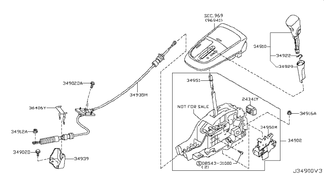 2011 Nissan Murano  Housing-Connector Diagram for 243415M600