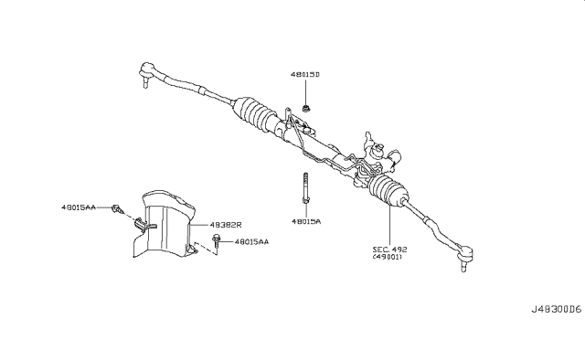 2012 Nissan Murano  INSULATOR-Heat, Power Steering Diagram for 48382JP00B