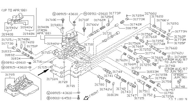1989 Nissan Pathfinder  Plug Diagram for 3184541X01