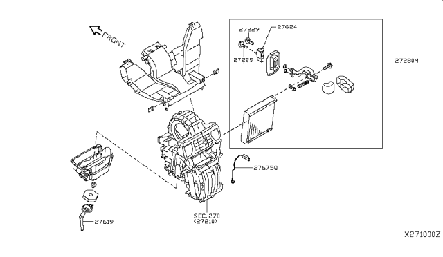 2015 Nissan NV  Amplifier Assy-Thermostat Diagram for 276751HA0A