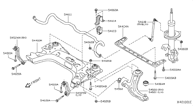2014 Nissan NV Link Complete-Transverse, Rh Diagram for 545003SH2A