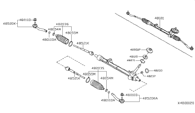 2017 Nissan NV  Gear & Linkage Diagram for 480019SJ0A