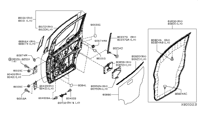 2019 Nissan NV  Door Assy-Front, LH Diagram for HMA013LMMA