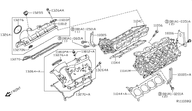 2018 Nissan NV  Gasket-Cylinder Head Diagram for 11044EZ31A